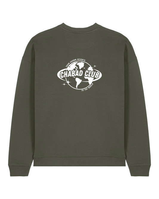 CHABAD CLUB SWEATSHIRT 770 KHAKI VERSO