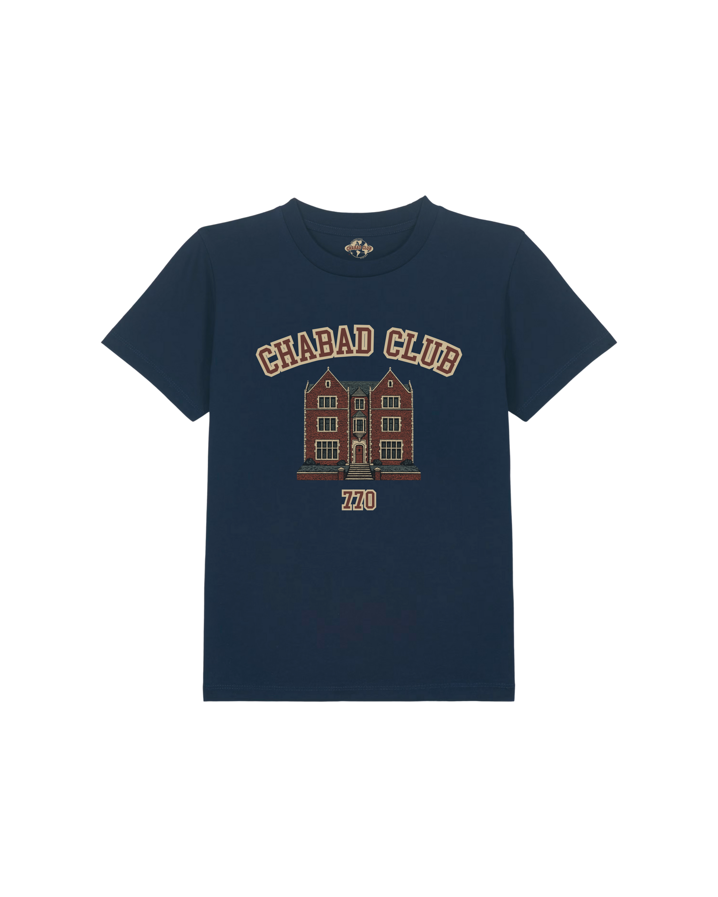 CHABAD CLUB TSHIRT ENFANT SYNA NAVY RECTO