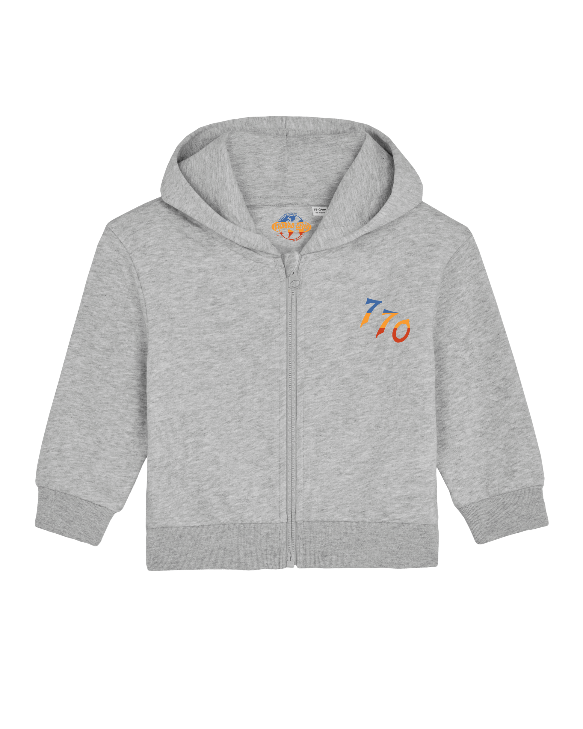 CHABAD CLUB GILET BEBE 770 GRIS RECTO