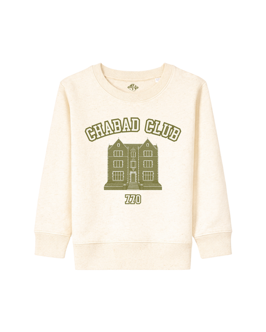 Sweatshirt Enfant Chabad Club 770 Ecru