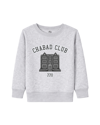 CHABAD CLUB SWEAT ENFANT CHABAD CLUC 770 GRIS RECTO