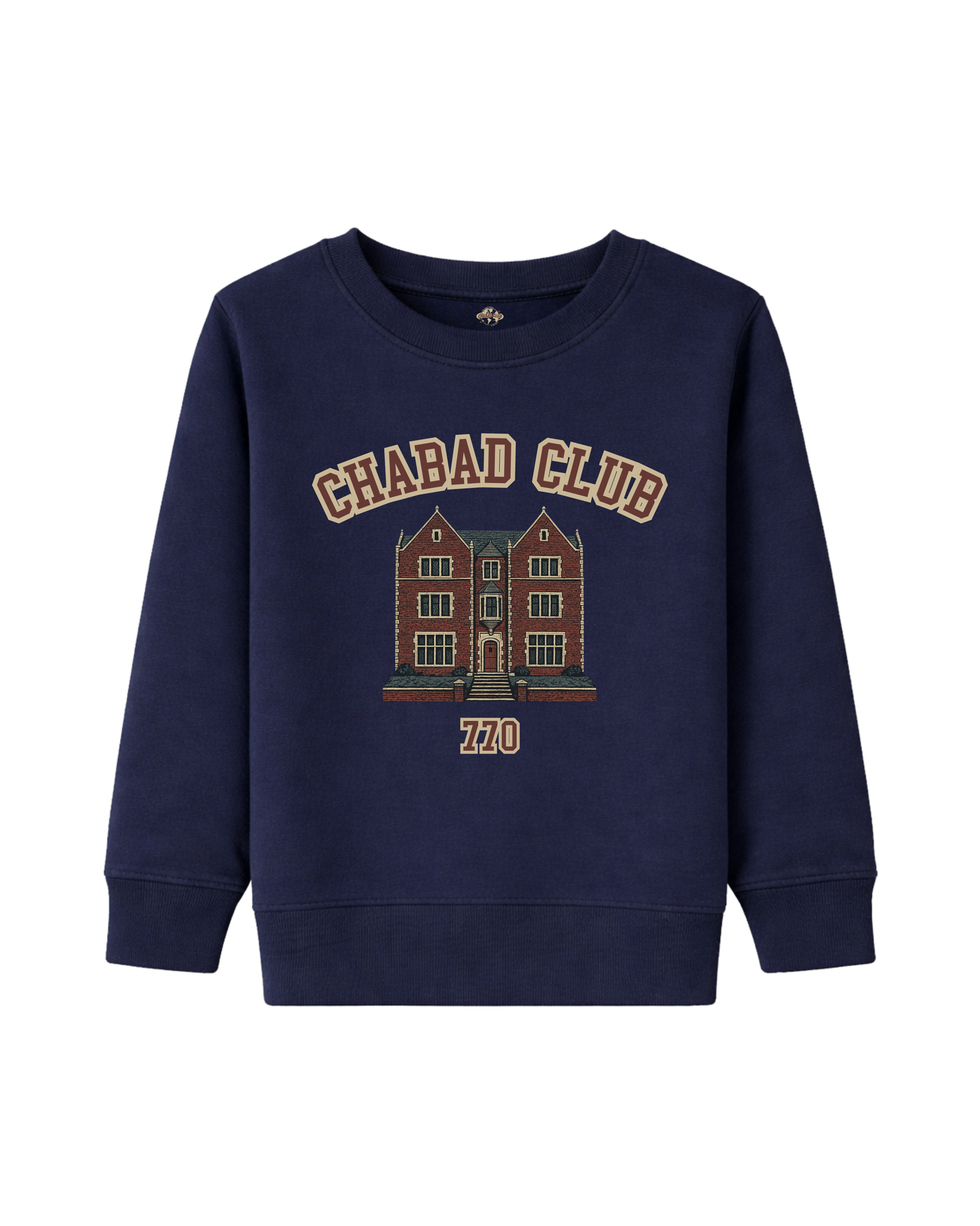 Sweatshirt Enfant Chabad Club 770 Bleu Marine