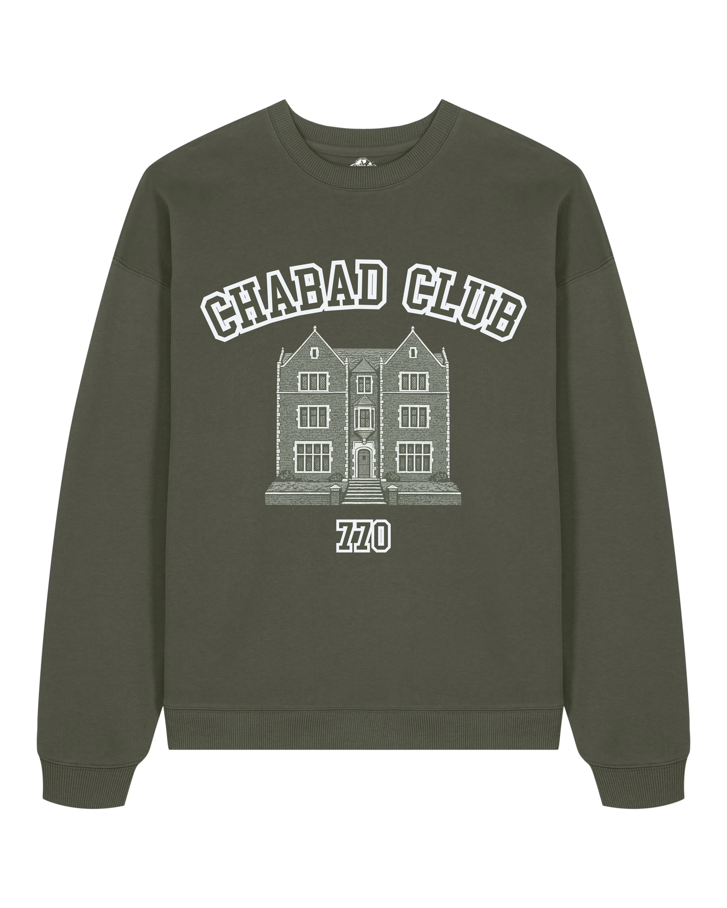 CHABAD CLUB SWEATSHIRT SYNA KHAKI RECTO