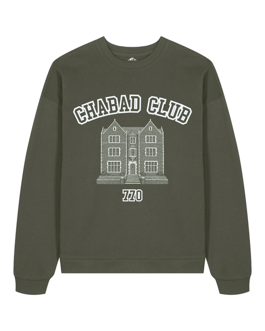 CHABAD CLUB SWEATSHIRT SYNA KHAKI RECTO