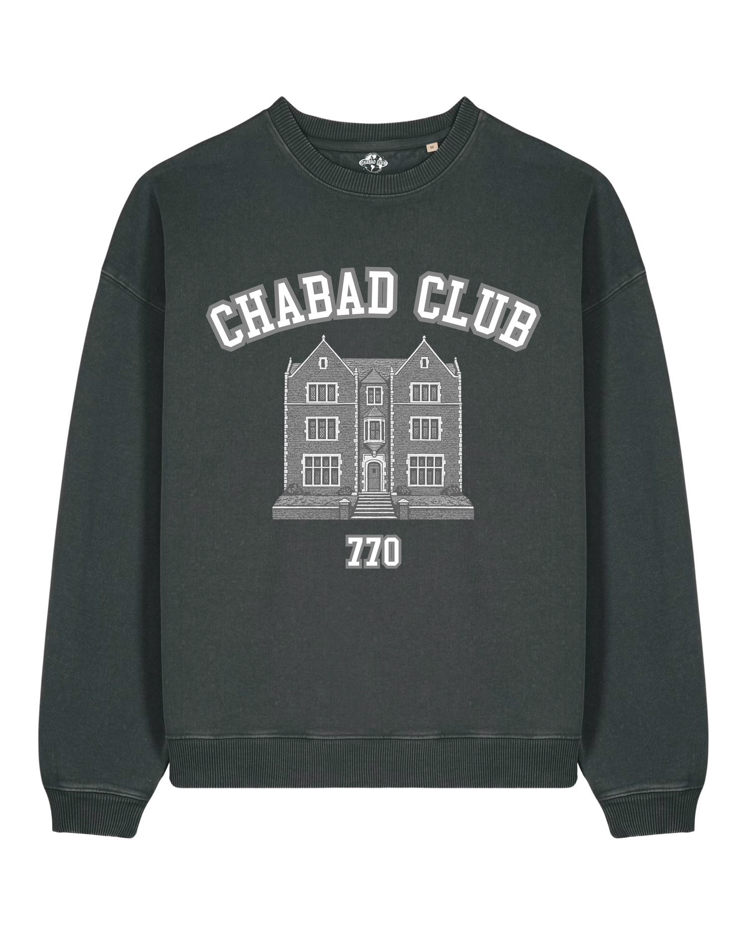CHABAD CLUB SWEATSHIRT SYNA NOIR VINTAGE RECTO