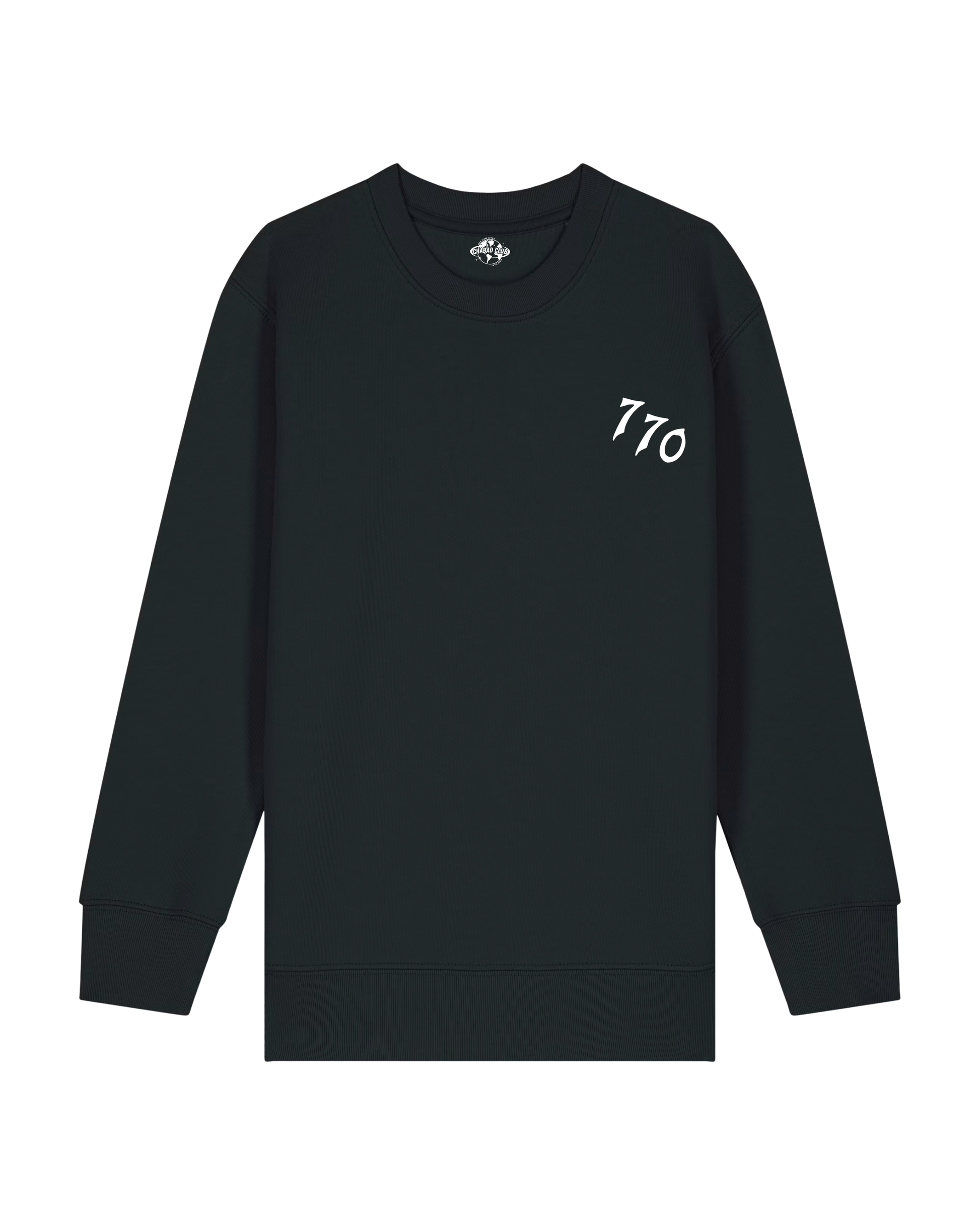 CHABAD CLUB SWEAT ENFANT 770 NOIR RECTO