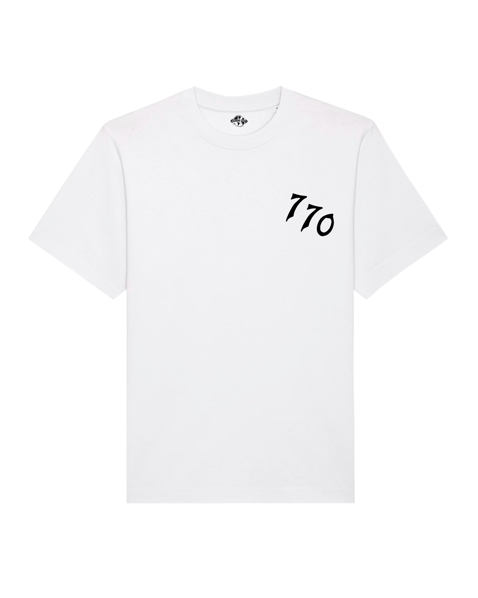 CHABAD CLUB TSHIRT 770 BLANC RECTO