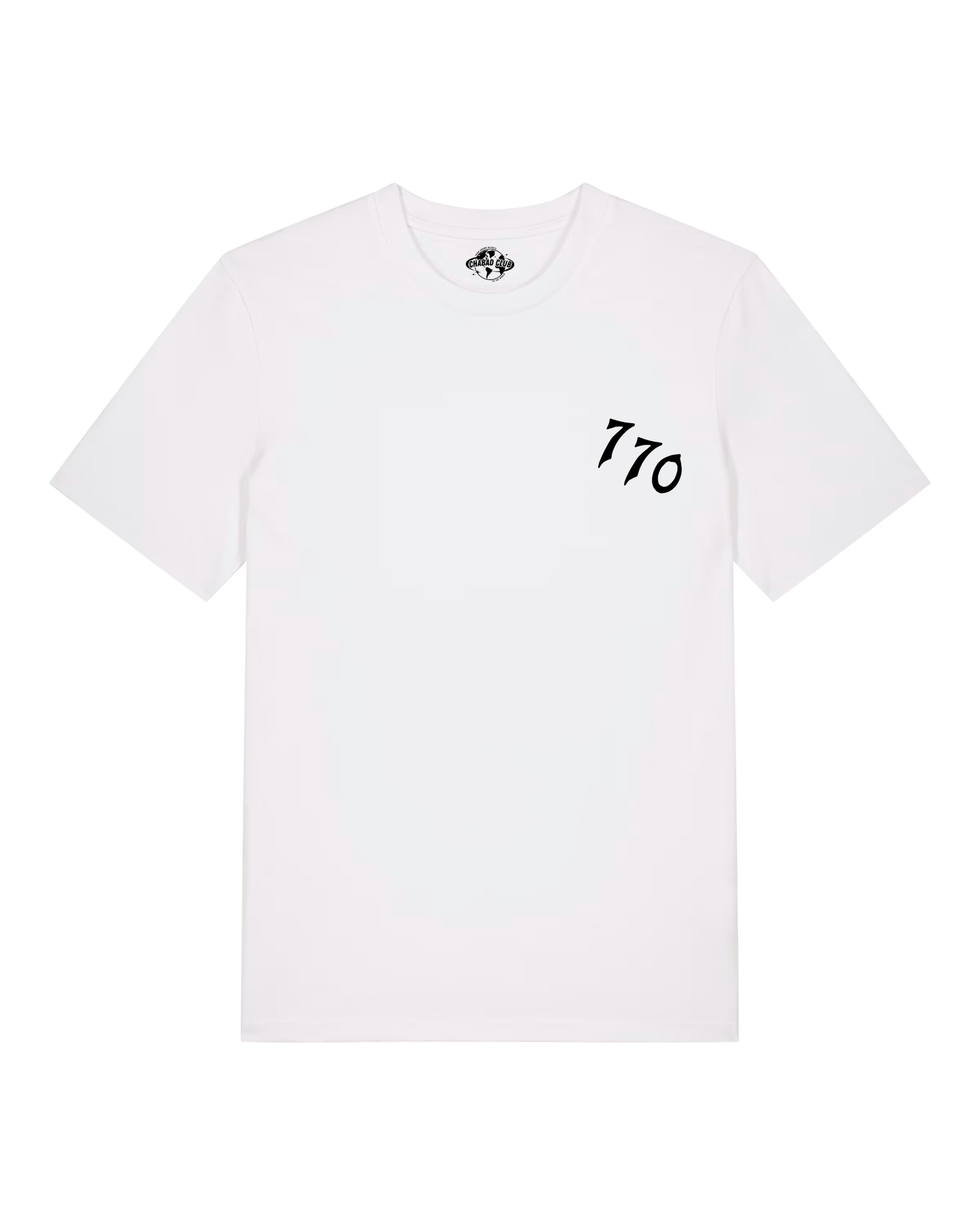 CHABAD_CLUB_TSHIRT_DROIT_770_BLANC_NOIR_RECTO