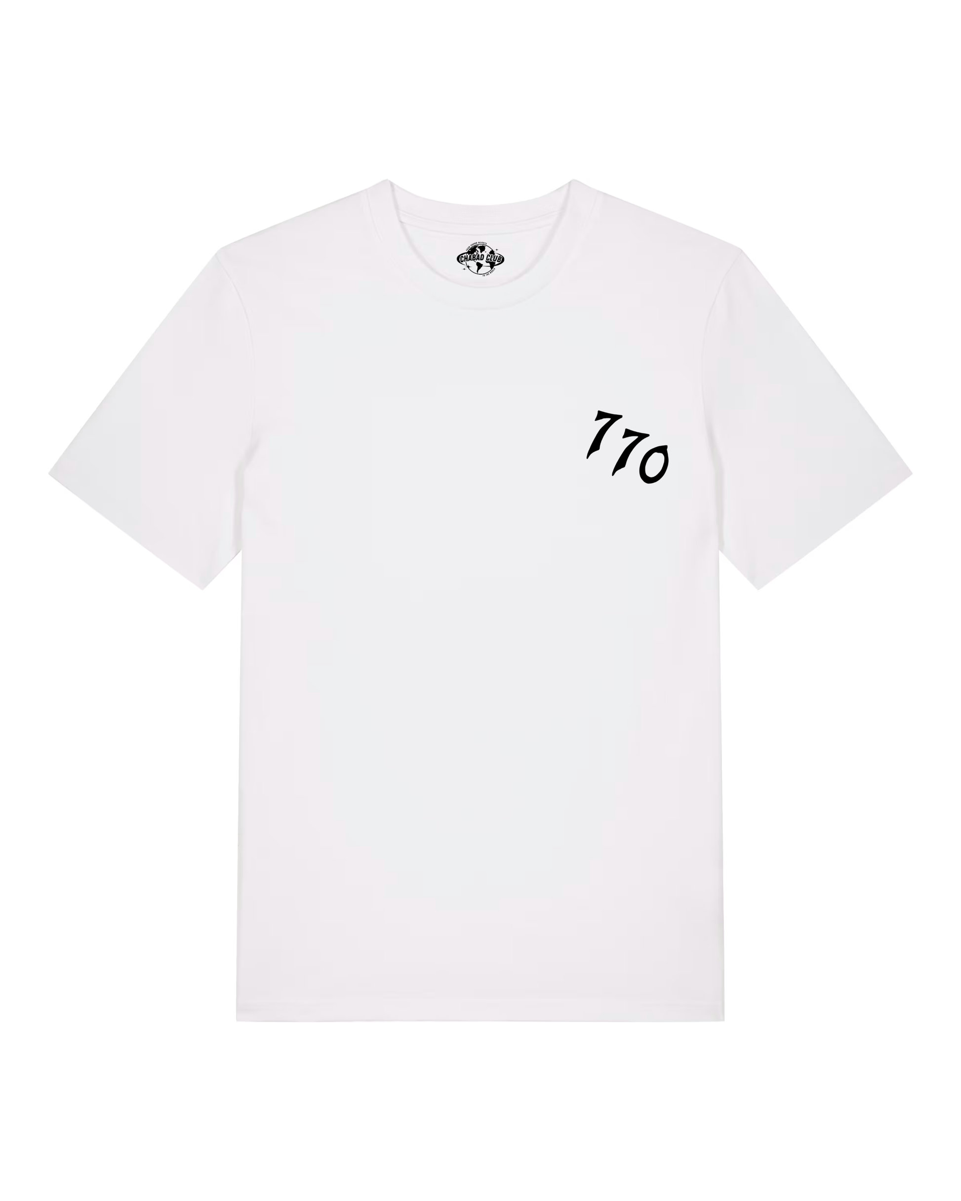 CHABAD_CLUB_TSHIRT_DROIT_770_BLANC_NOIR_RECTO