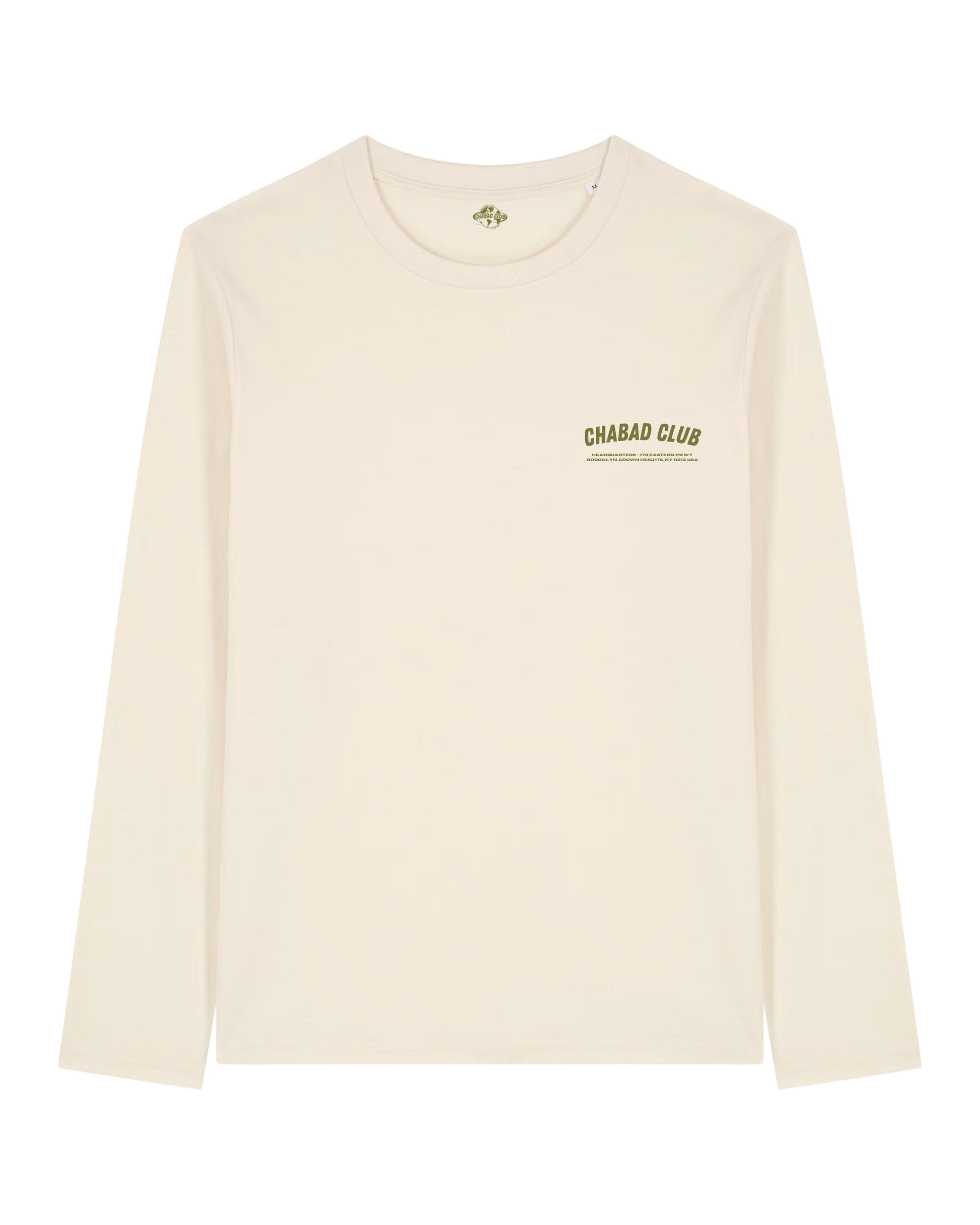 CHABAD CLUB TSHIRT MANCHES LONGUES FCHTTW ECRU RECTO